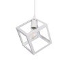 GLOBOSTAR® DISE 201-0052 Μοντέρνο Κρεμαστό Φωτιστικό Οροφής με Ντουί 1 x E27 AC 220-240V IP20 - Λευκό - Μ28 x Π28 x Υ31cm