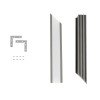 GLOBOSTAR® ALP-CORNER-SIDE90 RECESSA 61790 Χωνευτό Προφίλ Αλουμινίου Γωνία με Λευκό Γαλακτερό Πατητό Κάλυμμα για Ταινίες LED IP20 - Γκρι Ανθρακί Ματ - Μ30 x Π3.5 x Υ4cm