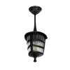GLOBOSTAR® ZARDIN 203-0204 Vintage Φωτιστικό Οροφής με Ντουί 1 x E27 AC 220-240V IP44 - Μαύρο - Μ17 x Π17 x Υ42cm