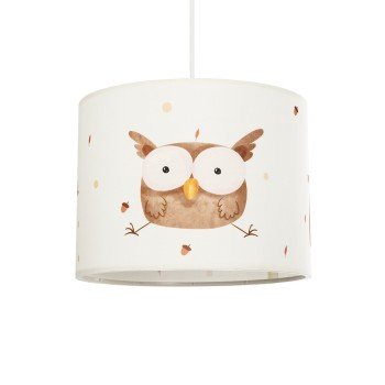 GLOBOSTAR® OWL 204-0017 Παιδικό Κρεμαστό Φωτιστικό Οροφής με Ντουί 1 x E27 AC 220-240V IP20 - Πολύχρωμο - Μ28 x Π28 x Υ24cm
