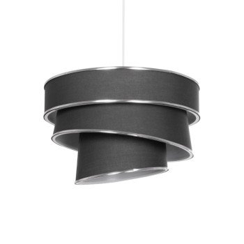 GLOBOSTAR® SIERA 203-0167 Μοντέρνο Κρεμαστό Φωτιστικό Οροφής με Ντουί 1 x E27 AC 220-240V IP20 - Γκρι & Ασημί - Μ38 x Π38 x Υ26cm