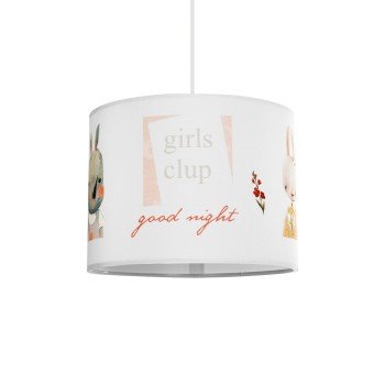GLOBOSTAR® GIRLSCLUB 204-0010 Παιδικό Κρεμαστό Φωτιστικό Οροφής με Ντουί 1 x E27 AC 220-240V IP20 - Πολύχρωμο - Μ28 x Π28 x Υ24cm