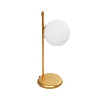 GLOBOSTAR® GLOBUS 203-0182 Μοντέρνο Επιτραπέζιο Φωτιστικό Πορτατίφ με Ντουί 1 x E27 AC 220-240V IP20 - Χρυσό & Λευκό - Μ21 x Π17 x Υ45cm