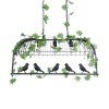 GLOBOSTAR® NEST 01646 Vintage Κρεμαστό Φωτιστικό Οροφής με Ντουί 3 x E27 AC 220-240V IP20 - Μαύρο & Πράσινο - Μ86 x Π38 x Y37cm