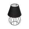 GLOBOSTAR® SHAPE 202-0057 Μοντέρνο Επιτραπέζιο Φωτιστικό Πορτατίφ με Ντουί 1 x E27 AC 220-240V IP20 - Μαύρο - Μ19 x Π19 x Υ28cm