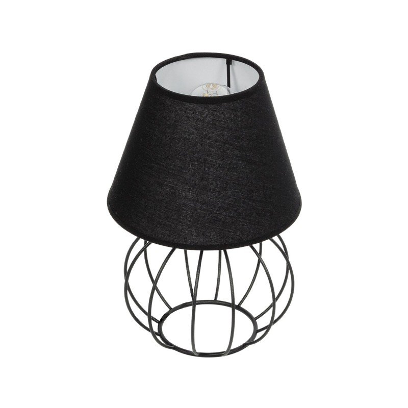 GLOBOSTAR® SHAPE 202-0057 Μοντέρνο Επιτραπέζιο Φωτιστικό Πορτατίφ με Ντουί 1 x E27 AC 220-240V IP20 - Μαύρο - Μ19 x Π19 x Υ28cm