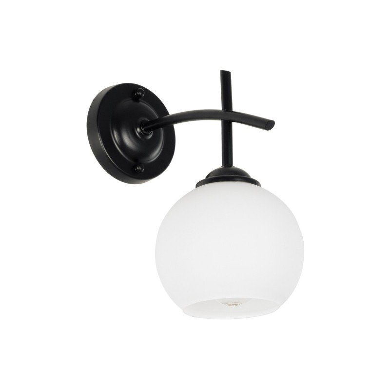 GLOBOSTAR® ISEN 01157 Μοντέρνο Φωτιστικό Τοίχου - Απλίκα με Ντουί 1 x E27 AC 220-240V IP20 - Μαύρο & Λευκό - Μ25 x Π15 x Υ30cm