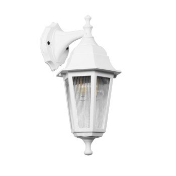 GLOBOSTAR® VITRO 203-0201 Vintage Φωτιστικό Τοίχου - Απλίκα με Ντουί 1 x E27 AC 220-240V IP44 - Λευκό - Μ17 x Π20 x Υ36cm