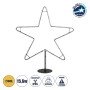 GLOBOSTAR® XMAS-STAR-SMALL Χριστουγεννιάτικο Διακοσμητικό Φωτιστικό LED 15,6W 624lm 360° AC 220-240V Αδιάβροχο IP65 Θερμό Λευκό 2700K   - Μαύρο & Διάφανο - M97 x Π25 x Υ107cm - 2 Χρόνια Εγγύηση