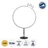 GLOBOSTAR® XMAS-CROWN-SMALL Χριστουγεννιάτικο Διακοσμητικό Φωτιστικό LED 15,6W 624lm 360° AC 220-240V Αδιάβροχο IP65 Θερμό Λευκό 2700K - Μαύρο & Διάφανο - M73 x Π25 x Υ106cm - 2 Χρόνια Εγγύηση