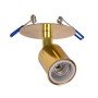 GLOBOSTAR® SARA 999-0060 Χωνευτό Φωτιστικό Οροφής με Ντουί 1 x E27 AC 220-240V IP20 - Χρυσό Πλατίνα - Μ8 x Π8 x Υ11cm / Q5.5cm