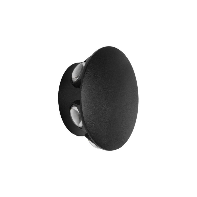 GLOBOSTAR® SOL 60690 Μοντέρνο Φωτιστικό Τοίχου - Απλίκα LED 12W 1500lm 30° AC 220-240V Αδιάβροχο IP65 Θερμό Λευκό 2700K - CREE XPE Chip & TÜV SÜD Driver - Μαύρο Ματ - Μ12 x Π5.5 x Υ12cm - 5 Χρόνια Εγγύηση