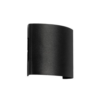 GLOBOSTAR® SIXOAD 60676 Μοντέρνο Φωτιστικό Τοίχου - Απλίκα LED 4W 400lm 30° AC 220-240V Αδιάβροχο IP65 Θερμό Λευκό 2700K - CREE XPE Chip & TÜV SÜD Driver - Μαύρο Ματ - Μ8.5 x Π3.5 x Υ8cm - 5 Χρόνια Εγγύηση