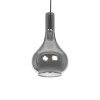 GLOBOSTAR® ΤΟΝΕ 206-0034 Μοντέρνο Κρεμαστό Φωτιστικό Οροφής με Ντουί 1 x E27 AC 220-240V IP20 - Μαύρο Φιμέ - Μ20 x Π20 x Υ36cm