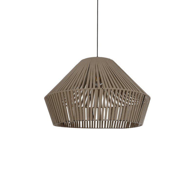 GLOBOSTAR® NUI 205-0068 Boho Κρεμαστό Φωτιστικό Οροφής με Ντουί 1 x E27 AC 220-240V IP20 - Μπεζ - M60 x Π60 x Υ41cm