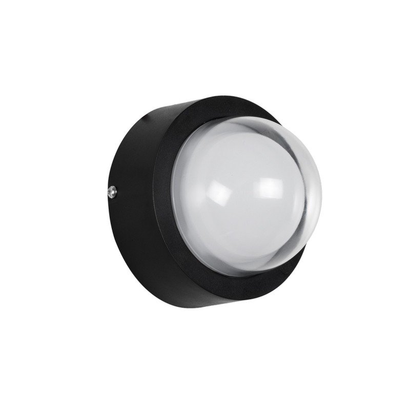 kelvo® NEXA KLV-101-0247 Φωτιστικό Τοίχου / Απλίκα LED 6W 480lm 180° AC 220-240V Αδιάβροχο IP65 Ultra Θερμό Λευκό 1800K - Sanan SMD Chip & TÜV SÜD Driver - Μαύρο Ματ - Μ11 x Π8.5 x Υ11cm - 5 Χρόνια Εγγύηση