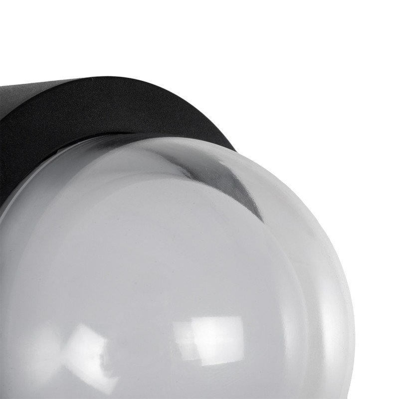 kelvo® NEXA KLV-101-0247 Φωτιστικό Τοίχου / Απλίκα LED 6W 480lm 180° AC 220-240V Αδιάβροχο IP65 Ultra Θερμό Λευκό 1800K - Sanan SMD Chip & TÜV SÜD Driver - Μαύρο Ματ - Μ11 x Π8.5 x Υ11cm - 5 Χρόνια Εγγύηση