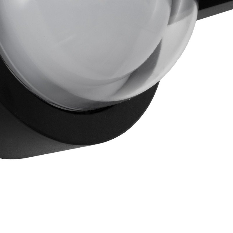 kelvo® NEXA KLV-101-0251 Φωτιστικό Τοίχου / Απλίκα LED 6W 480lm 180° AC 220-240V Αδιάβροχο IP65 Ultra Θερμό Λευκό 1800K - Sanan SMD Chip & TÜV SÜD Driver - Μαύρο Ματ - Μ11 x Π9 x Υ11cm - 5 Χρόνια Εγγύηση