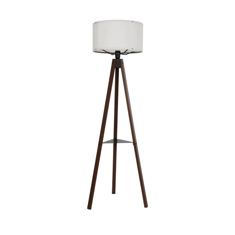 GLOBOSTAR® SHELF 204-0129 Μοντέρνο Επιδαπέδιο Φωτιστικό με Ντουί 1 x E27 AC 220-240V IP20 - Καφέ & Μπεζ - Μ45 x Π45 x Υ135cm