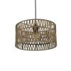 GLOBOSTAR® DARIO 204-0166 Boho Κρεμαστό Φωτιστικό Οροφής με Ντουί 1 x E27 AC 220-240V IP20 - Μπεζ - Μ30 x Π30 x Υ18cm