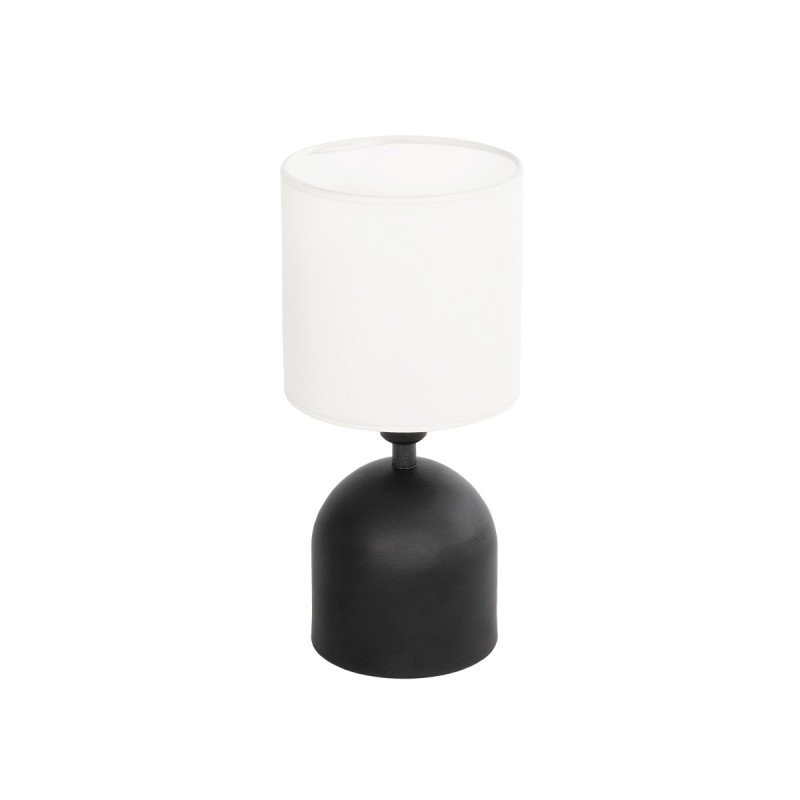 GLOBOSTAR® LOREN 204-0138 Μοντέρνο Επιτραπέζιο Φωτιστικό Πορτατίφ με Ντουί 1 x E14 AC 220-240V IP20 - Μαύρο & Εκρού - Μ15,5 x Π15,5 x Υ33cm