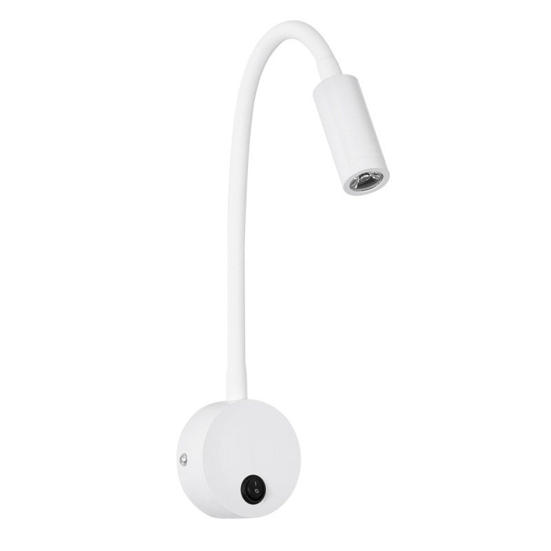 GLOBOSTAR® GOOSE 61688 Μοντέρνο Φωτιστικό Τοίχου - Απλίκα Ξενοδοχείου Reading Light LED 3W 270lm 36° AC 220-240V IP20 Θερμό Λευκό 2700K - CREE XPE Chip & TÜV SÜD Driver - Λευκό Ματ - Μ6.5 x Π15 x Υ24.5cm - 3 Χρόνια Εγγύηση