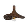 GLOBOSTAR® CUBA 01716 Boho Κρεμαστό Φωτιστικό Οροφής με Ντουί 1 x E27 AC 220-240V IP20 - Καφέ - Μ33 x Π30 x Υ22cm