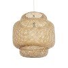 GLOBOSTAR® MALDIVES 01657 Boho Κρεμαστό Φωτιστικό Οροφής με Ντουί 1 x E27 AC 220-240V IP20 - Μπεζ - Μ50 x Π50 x Υ50m