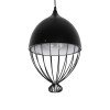 GLOBOSTAR® SOBRINO 999-0111 Vintage Κρεμαστό Φωτιστικό Οροφής με Ντουί 1 x E27 AC 220-240V IP20 - Μαύρο - Μ28 x Π28 x Υ47cm