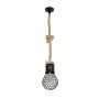 GLOBOSTAR® URBAN 999-0191 Vintage Κρεμαστό Φωτιστικό Οροφής με Ντουί 1 x E27 AC 220-240V IP20 - Μαύρο & Μπεζ - Μ15 x Π15 x Υ80cm