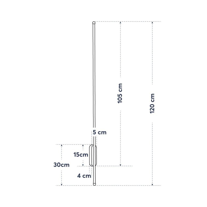 GLOBOSTAR® HARLEM 61336 Μοντέρνο Φωτιστικό Τοίχου - Απλίκα LED 18W 2160lm 120° AC 220-240V IP20 Ρυθμιζόμενο Λευκό CCT με On/Off 2700K/4500K/6000K - Lumileds SMD Chip - Χρυσό Βούρτσας - Μ5 x Π4 x Υ120cm - 3 Χρόνια Εγγύηση