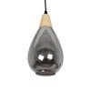 GLOBOSTAR® NOAH 999-0184 Μοντέρνο Κρεμαστό Φωτιστικό Οροφής με Ντουί 1 x E27 AC 220-240V IP20 - Γκρι & Μπεζ - Μ16 x Π16 x Υ30cm