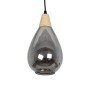 GLOBOSTAR® NOAH 999-0184 Μοντέρνο Κρεμαστό Φωτιστικό Οροφής με Ντουί 1 x E27 AC 220-240V IP20 - Γκρι & Μπεζ - Μ16 x Π16 x Υ30cm