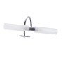 GLOBOSTAR® FLORA 60414 Μοντέρνο Φωτιστικό Τοίχου - Απλίκα Καθρέπτη Μπάνιου με Ντουί 2 x G9 AC 220-240V IP44 - Νίκελ Χρώμιο - Μ31 x Π13 x Υ12cm