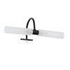 GLOBOSTAR® FLORA 60412 Μοντέρνο Φωτιστικό Τοίχου - Απλίκα Καθρέπτη Μπάνιου με Ντουί 2 x G9 AC 220-240V IP44 - Μαύρο Ματ - Μ31 x Π13 x Υ12cm