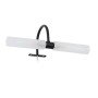 GLOBOSTAR® FLORA 60412 Μοντέρνο Φωτιστικό Τοίχου - Απλίκα Καθρέπτη Μπάνιου με Ντουί 2 x G9 AC 220-240V IP44 - Μαύρο Ματ - Μ31 x Π13 x Υ12cm