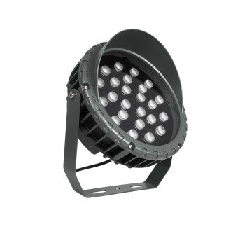 GLOBOSTAR® TREEVINA 90359 Φωτιστικό Σποτ με Αντιθαμβωτική Γρίλια για Φυτά - Δέντρα με Βάση Κήπου / Καρφωτό LED 24W 2040lm 10° DC 24V Αδιάβροχο IP65 Ultra Θερμό Λευκό 2200K Dimmable - Bridgelux SMD Chip - Γκρι Ανθρακί - Μ21.5 x Π18.3 x Υ14cm - 3 Χρόνια Εγγ