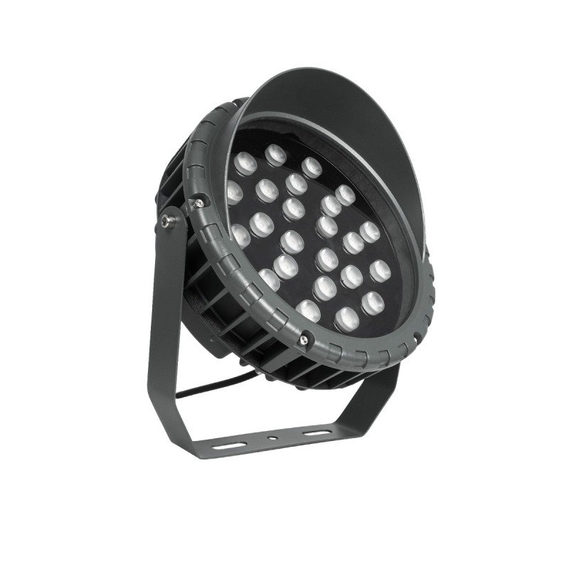 GLOBOSTAR® TREEVINA 90359 Φωτιστικό Σποτ με Αντιθαμβωτική Γρίλια για Φυτά - Δέντρα με Βάση Κήπου / Καρφωτό LED 24W 2040lm 10° DC 24V Αδιάβροχο IP65 Ultra Θερμό Λευκό 2200K Dimmable - Bridgelux SMD Chip - Γκρι Ανθρακί - Μ21.5 x Π18.3 x Υ14cm - 3 Χρόνια Εγγ