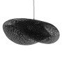 GLOBOSTAR® MEXICO 02203 Boho Κρεμαστό Φωτιστικό Οροφής με Ντουί 1 x E27 AC 220-240V IP20 - Μαύρο - Μ100 x Π62 x Υ33cm