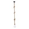 GLOBOSTAR® ROPE 01018 Boho Κρεμαστό Φωτιστικό Οροφής με Ντουί 1 x E27 AC 220-240V IP20 - Μπεζ - Μ3.5 x Π3.5 x Υ200cm
