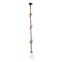 GLOBOSTAR® ROPE 01018 Boho Κρεμαστό Φωτιστικό Οροφής με Ντουί 1 x E27 AC 220-240V IP20 - Μπεζ - Μ3.5 x Π3.5 x Υ200cm