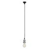 GLOBOSTAR® SUSPENS 115102 Vintage Κρεμαστό Φωτιστικό Οροφής με Ντουί 1 x E27 AC 220-240V IP20 - Ασημί & Μαύρο - Μ6.7 x Π6.7 x Y97cm