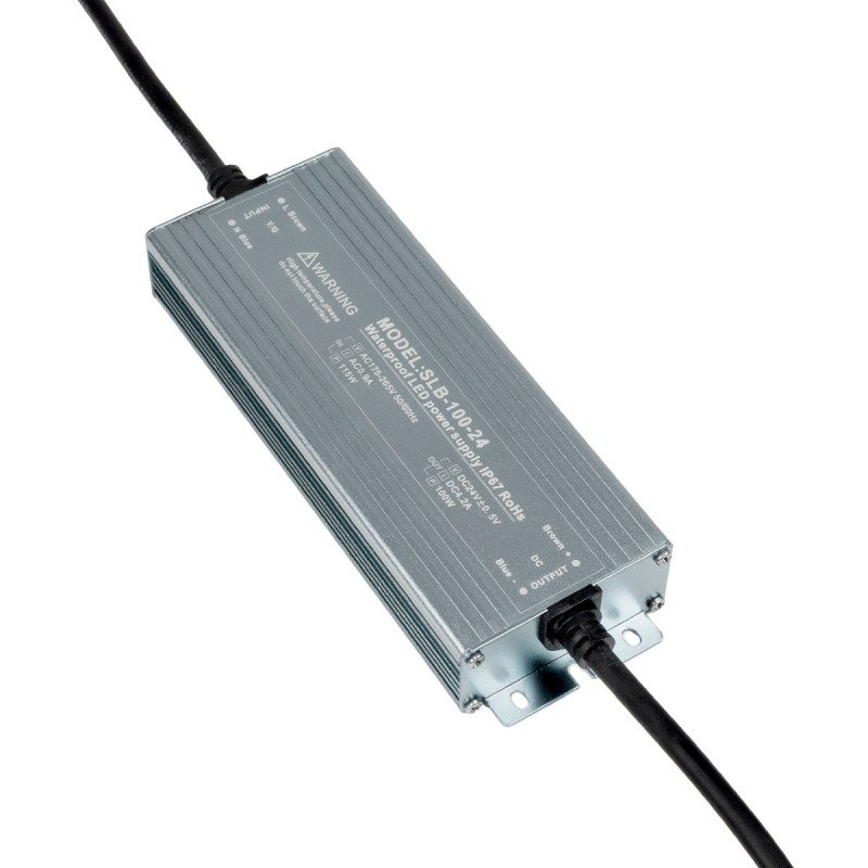 GloboStar® 73062 Μεταλλικό Τροφοδοτικό SELV για Προϊόντα LED 100W 4.3A - AC 220-240V σε DC 24V - Αδιάβροχο IP67 Μ23.5 x Π6 x Υ4cm - 3 Years Warranty