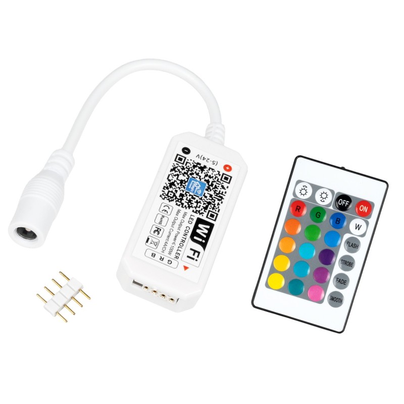 GloboStar® 73441 Ασύρματος LED Mini Dream-Color Magic Digital RGBW Controller με Χειριστήριο RF 21 Keys για LED Digital RGBW Προϊόντα 5v - 12v - 24v 2048 IC Μ25xΠ1.1xΥ1.1