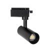 GLOBOSTAR® LUGANO 60804 Μονοφασικό Σποτ Ράγας LED 10W 1250lm 36° AC 220-240V IP20 Φυσικό Λευκό 4500K - Bridgelux COB Chip & TÜV SÜD Driver - Eurotrack 1PH - Μαύρο Ματ - Μ8.5 x Π5 x Υ18cm - 5 Χρόνια Εγγύηση