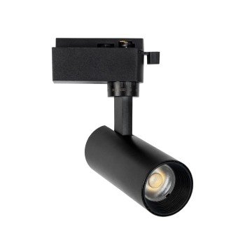 GLOBOSTAR® LUGANO 60804 Μονοφασικό Σποτ Ράγας LED 10W 1250lm 36° AC 220-240V IP20 Φυσικό Λευκό 4500K - Bridgelux COB Chip & TÜV SÜD Driver - Eurotrack 1PH - Μαύρο Ματ - Μ8.5 x Π5 x Υ18cm - 5 Χρόνια Εγγύηση