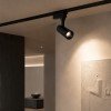 GLOBOSTAR® LUGANO 60804 Μονοφασικό Σποτ Ράγας LED 10W 1250lm 36° AC 220-240V IP20 Φυσικό Λευκό 4500K - Bridgelux COB Chip & TÜV SÜD Driver - Eurotrack 1PH - Μαύρο Ματ - Μ8.5 x Π5 x Υ18cm - 5 Χρόνια Εγγύηση