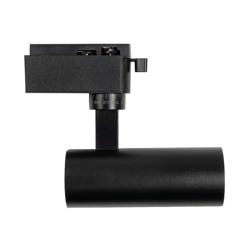 GLOBOSTAR® LUGANO 60804 Μονοφασικό Σποτ Ράγας LED 10W 1250lm 36° AC 220-240V IP20 Φυσικό Λευκό 4500K - Bridgelux COB Chip & TÜV SÜD Driver - Eurotrack 1PH - Μαύρο Ματ - Μ8.5 x Π5 x Υ18cm - 5 Χρόνια Εγγύηση