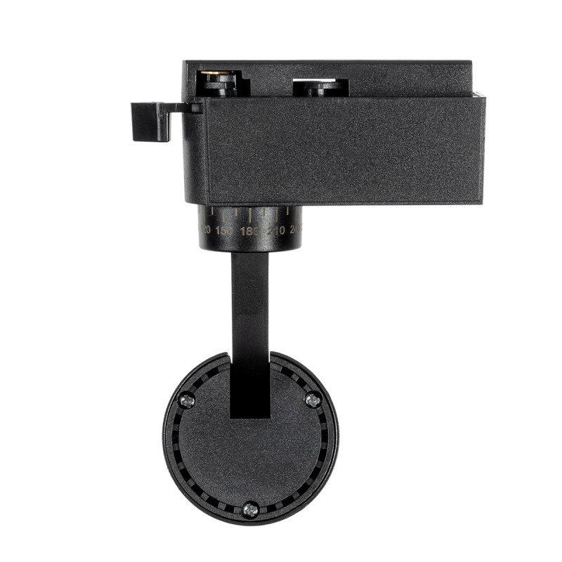 GLOBOSTAR® LUGANO 60804 Μονοφασικό Σποτ Ράγας LED 10W 1250lm 36° AC 220-240V IP20 Φυσικό Λευκό 4500K - Bridgelux COB Chip & TÜV SÜD Driver - Eurotrack 1PH - Μαύρο Ματ - Μ8.5 x Π5 x Υ18cm - 5 Χρόνια Εγγύηση