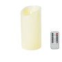 GLOBOSTAR® FIREFLAME 79543 Διακοσμητικό Κερί Παραφίνης με Εφέ Κινούμενης Φλόγας & IR Ασύρματο Χειριστήριο LED 0.5W 25lm 180° DC 3V με 2xAA Μπαταρίες IP20 Θερμό Λευκό 2700K Dimmable - Μ10 x Π10 x Υ20cm - 2 Χρόνια Εγγύηση